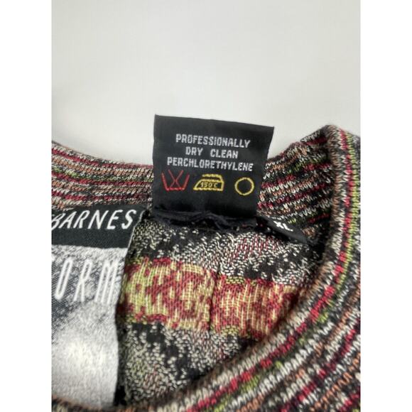 Vintage Barnes Storm Geometric Stripe Design Lightweight Sweater Size XL - Picture 9 of 10